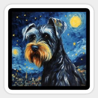 Standard Schnauzer Night Sticker